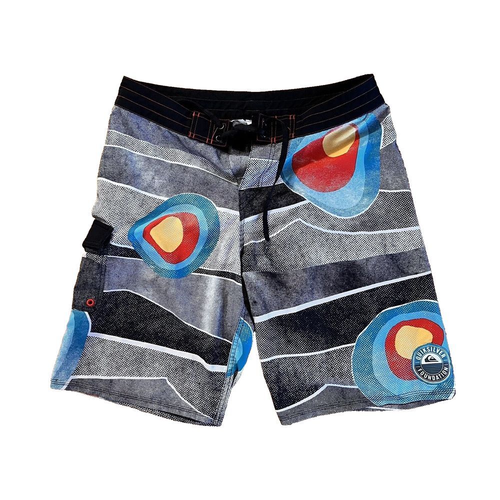Quicksilver Seven Seas Mens‎ Boardshorts Swim Trunks Shorts Size 32 Black